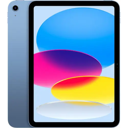 iPad 2025 bleu face et dos