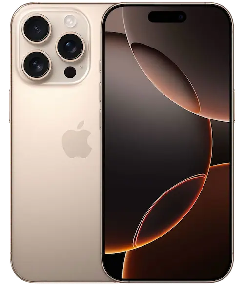 iPhone 16 Pro Max or de face et de dos